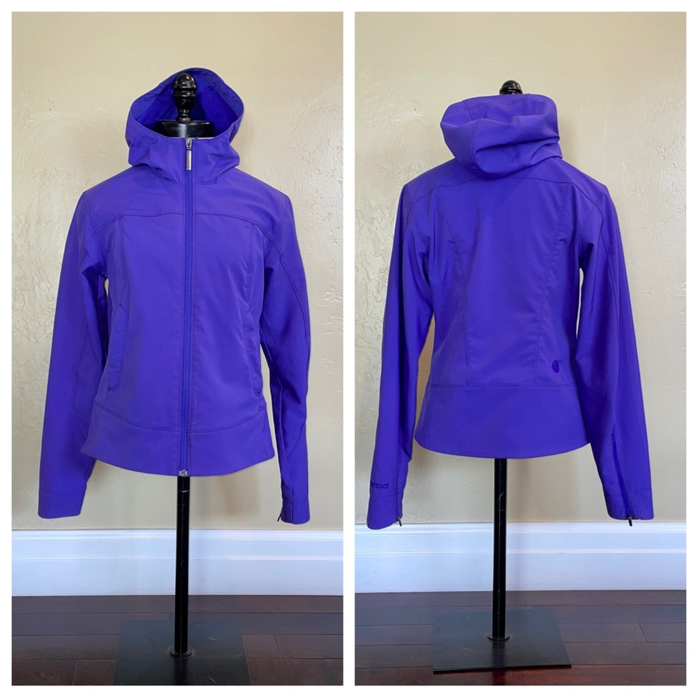 Marmot Summerset Softshell Jacket Hood Full Zipper Perwinkle Size Small